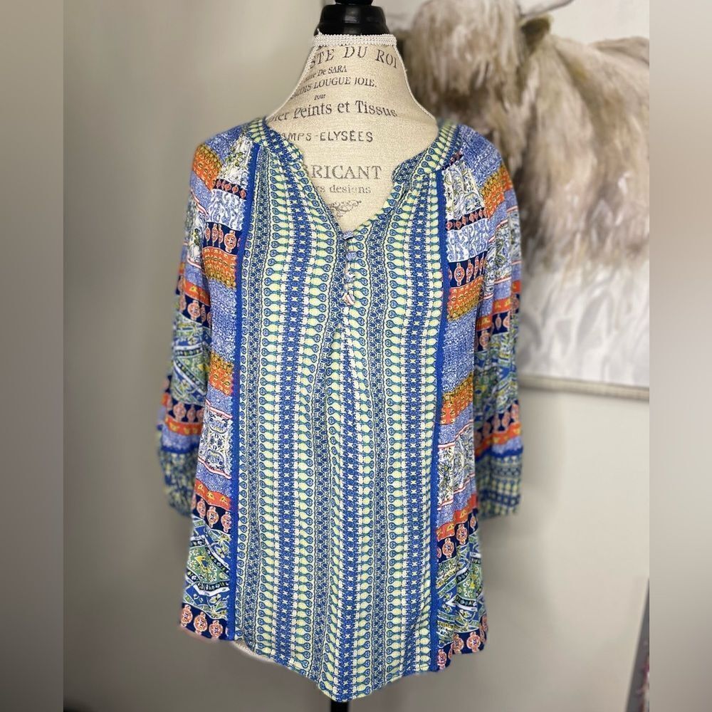 EUC Farmer's Market One World Top Absolutely Beautiful Boho XS
